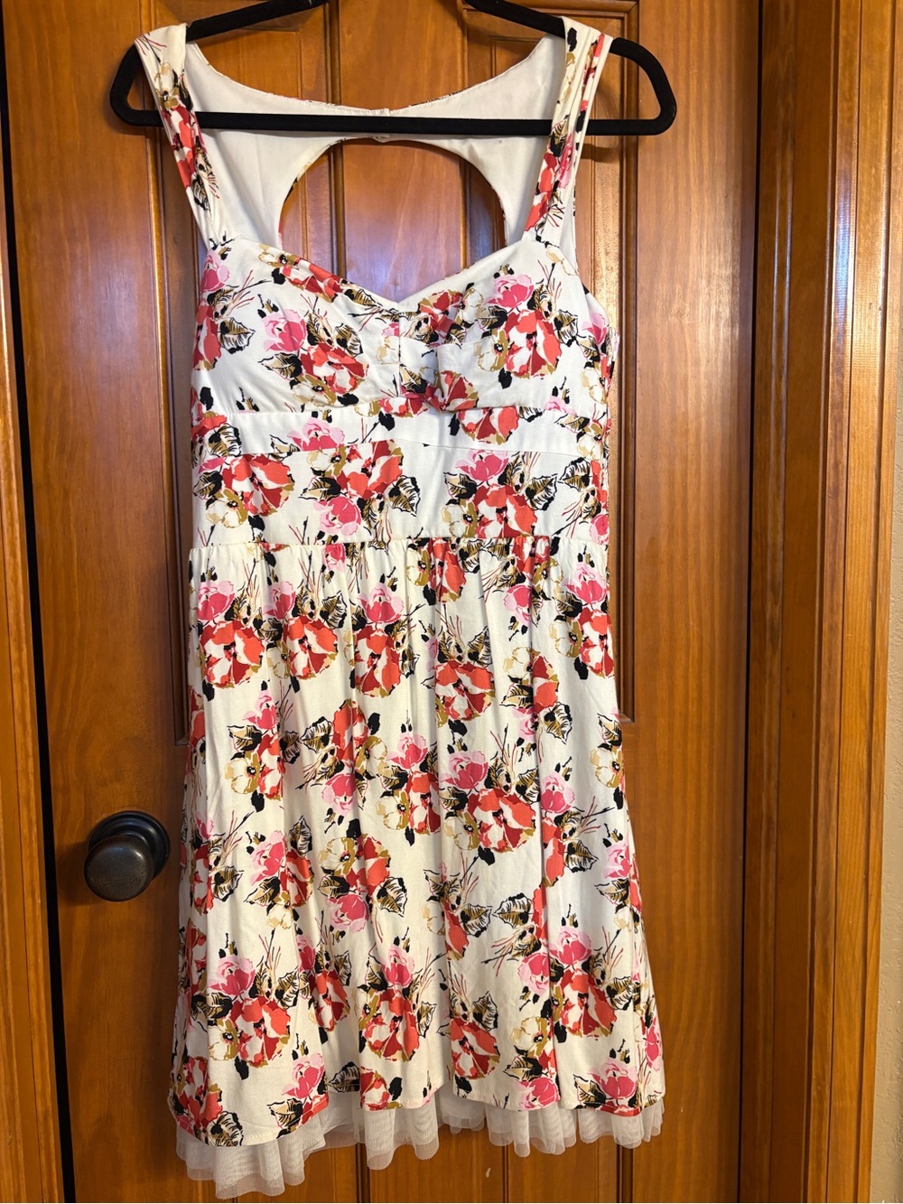 dELiA*s Floral Keyhole Cutout Tulle Mini Dress 13